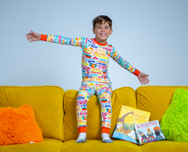 "Seguimos Reyando"  Kids Christmas long pajama set
