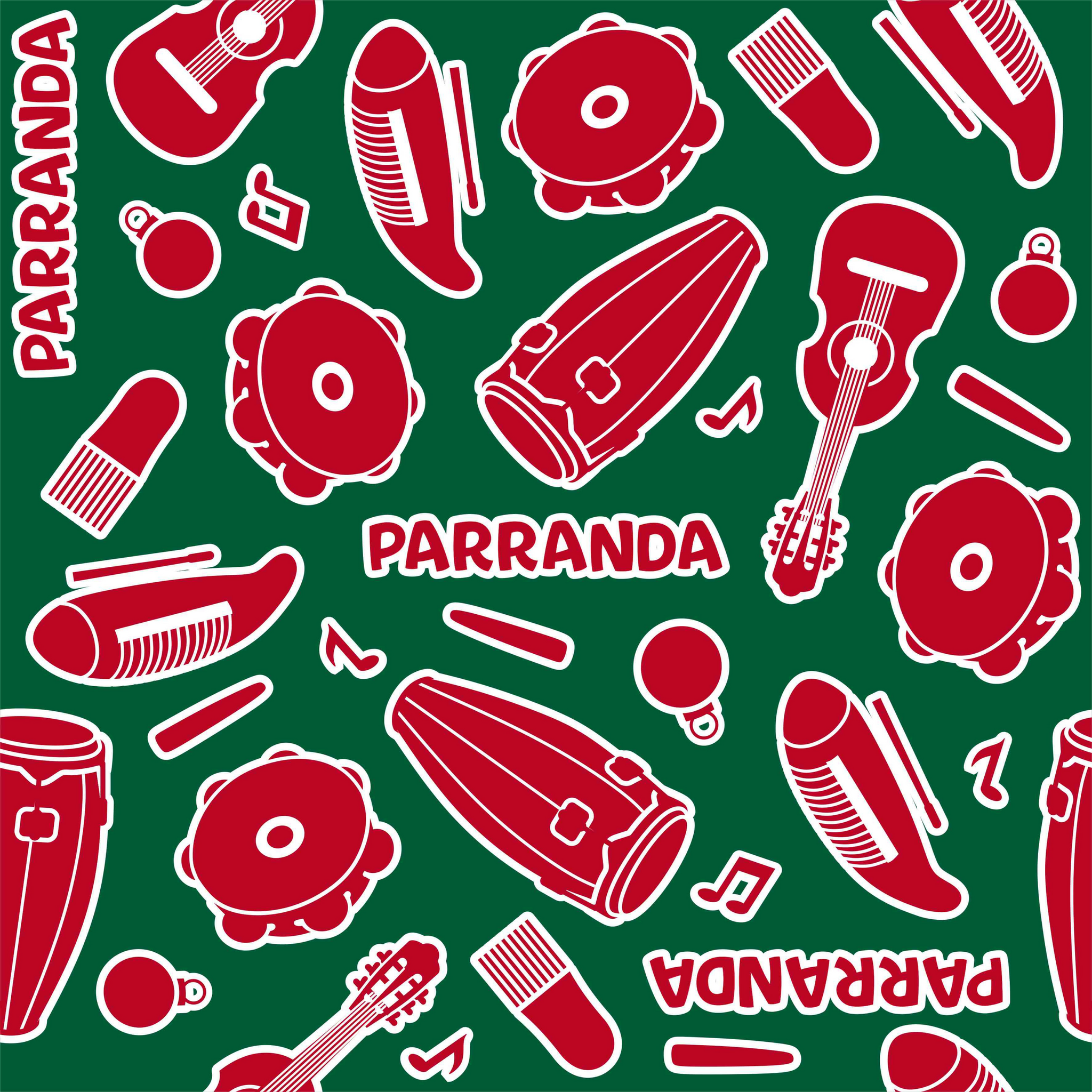 "Parranda" Christmas short pajama set