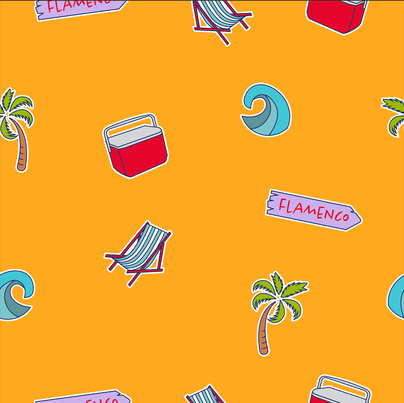 "Playa Flamenco" Socks